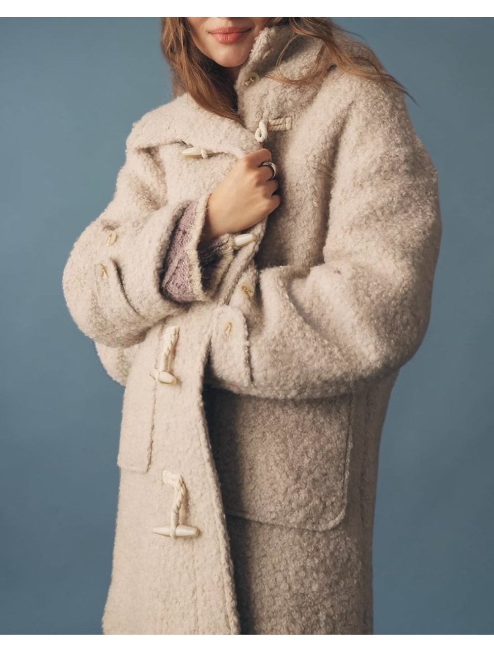 Pilcro Wool Blend Hooded Duffle Coat NWT